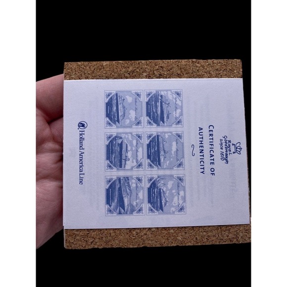 Holland America Line Volendam & Zaandam Tile Delft Style Blue & White - Picture 4 of 4